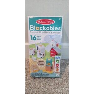 Melissa & doug blockables farm friends play set